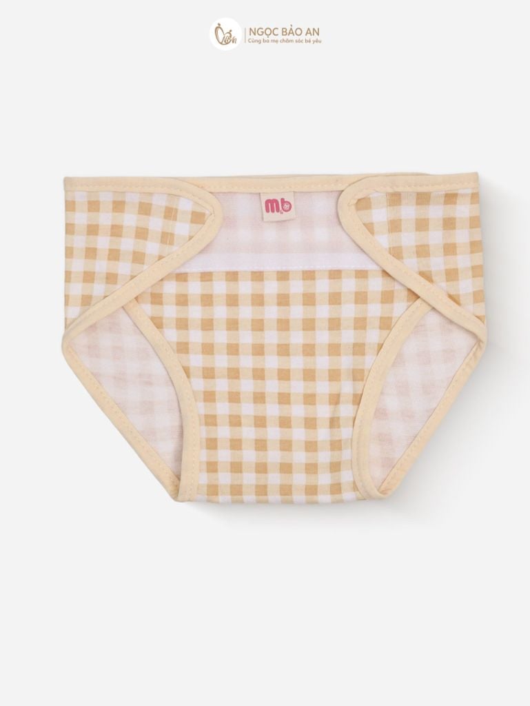 [M&B] Tã dán sơ sinh cotton caro gấu cooking