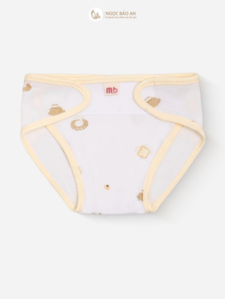[M&B] Tã dán sơ sinh cotton caro gấu cooking