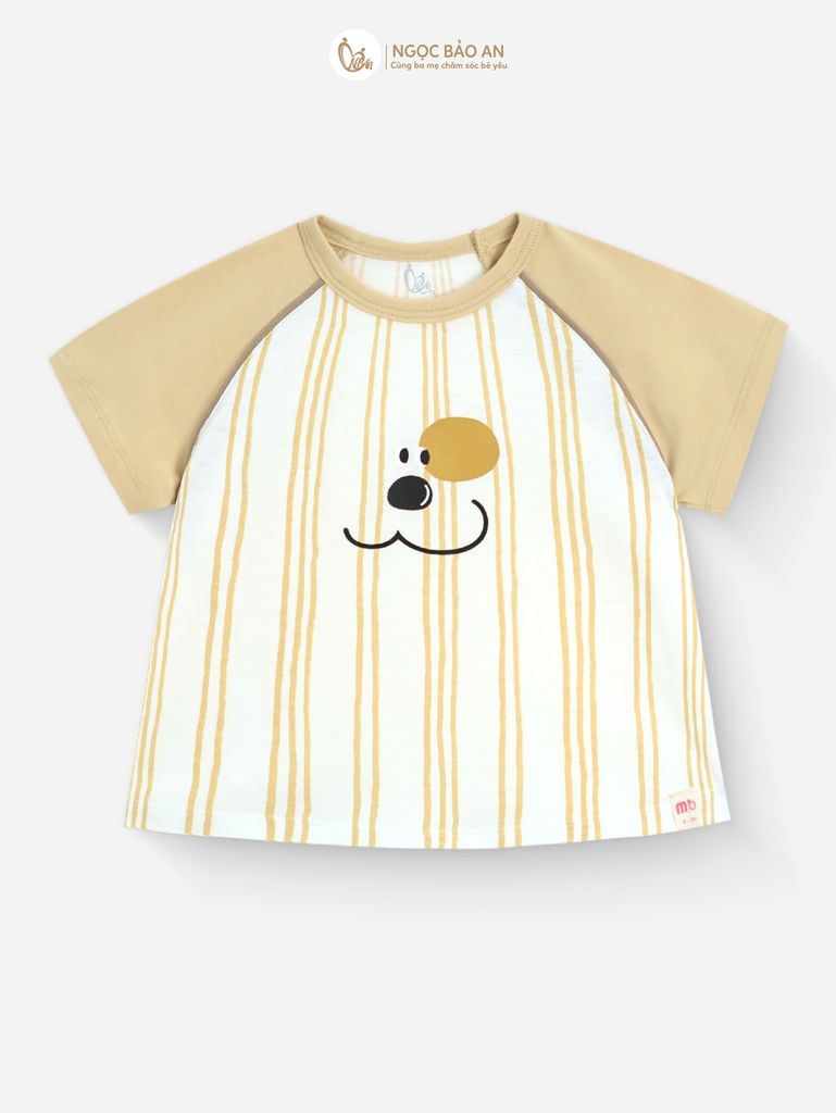 [M&B} BST CÚN: Bộ tay ngắn thể thao cotton cún sọc 91