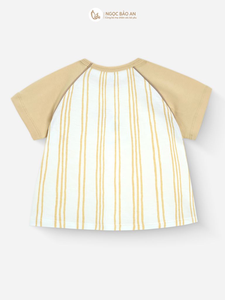 [M&B} BST CÚN: Bộ tay ngắn thể thao cotton cún sọc 91