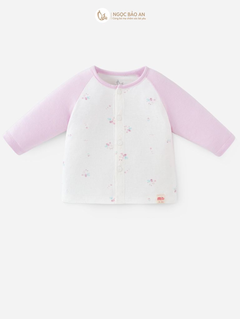 [M&B] Bộ tay dài cài giữa Ong Tím (NB-24m) [CBSSVISCOSE]