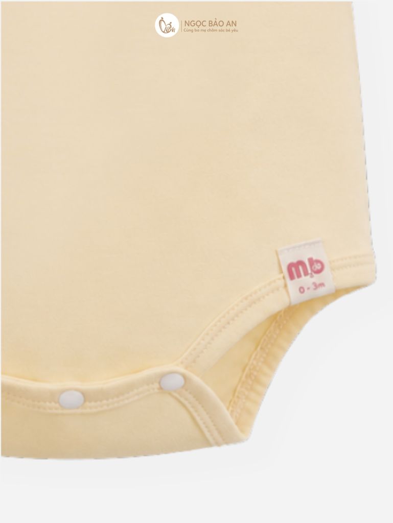 [M&B] Bodychip tay ngắn cotton gấu bread vàng