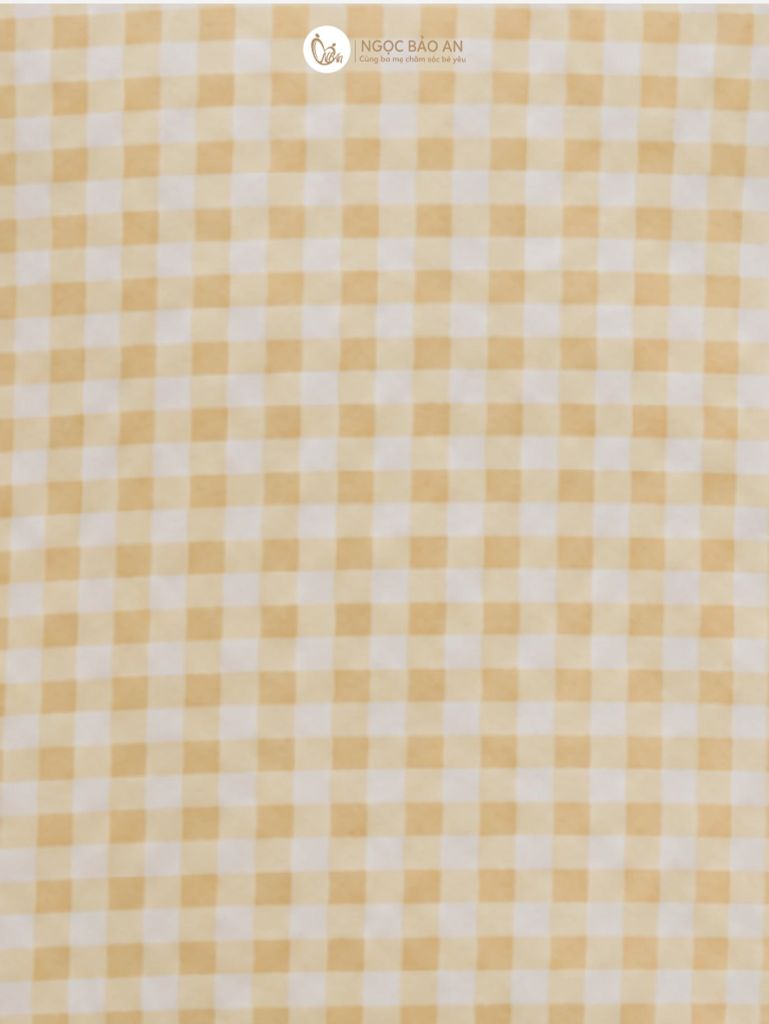 [M&B] Bodychip tay ngắn cotton caro vàng