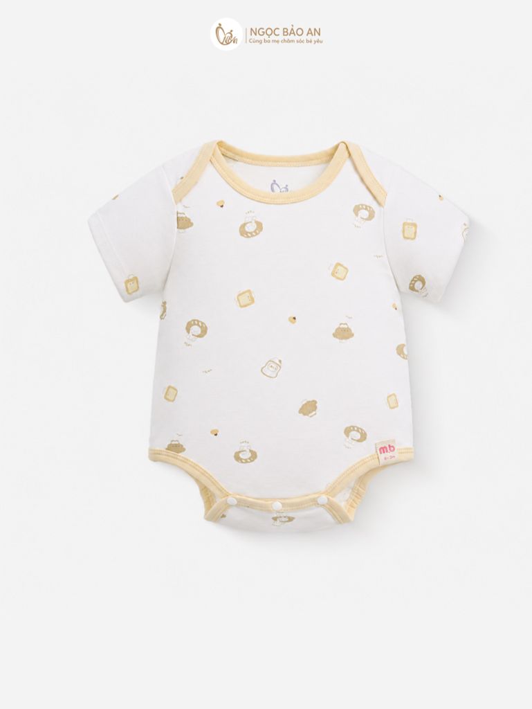 [M&B] Combo Sơ Sinh cotton tone Vàng in hình họa tiết đầy đủ phụ kiện(CBSScotton2025)