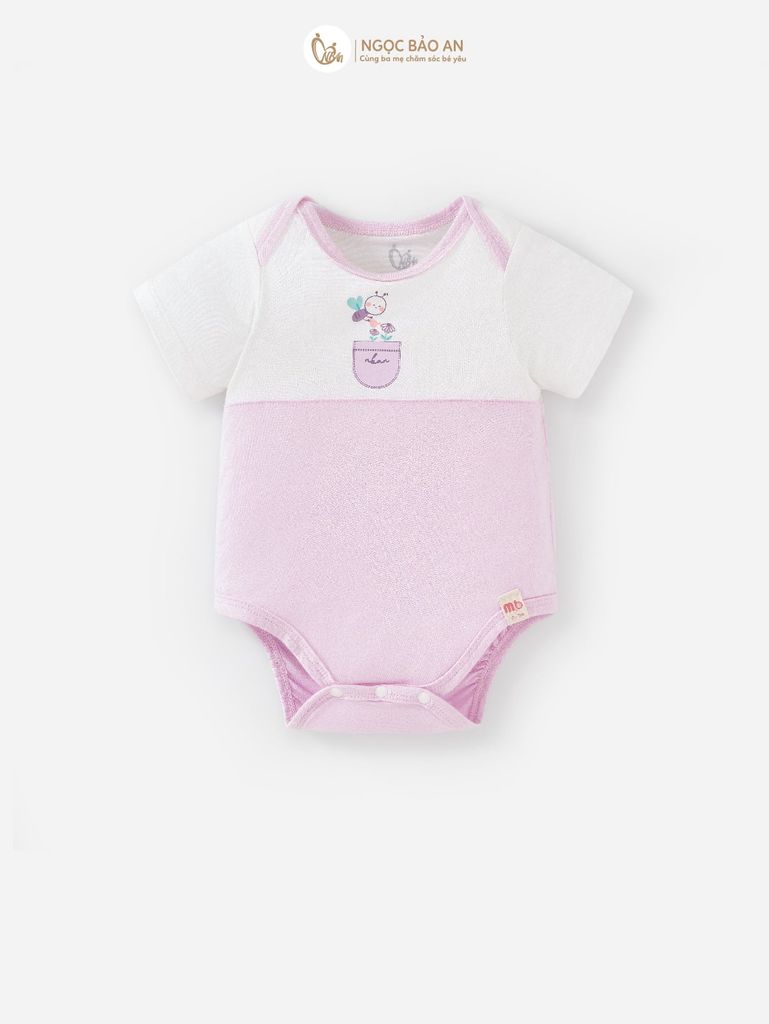 [M&B] Bodychip tay ngắn ong tím PM (NB-12m)