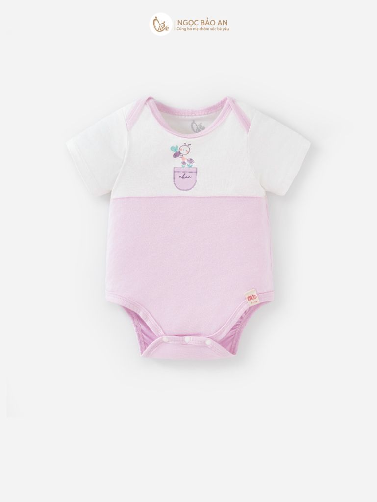 [M&B] CB2: Set bodysuit dáng dài + body đùi tay ngắn + bodychip tay ngắn Ong Tím (NB-3m)