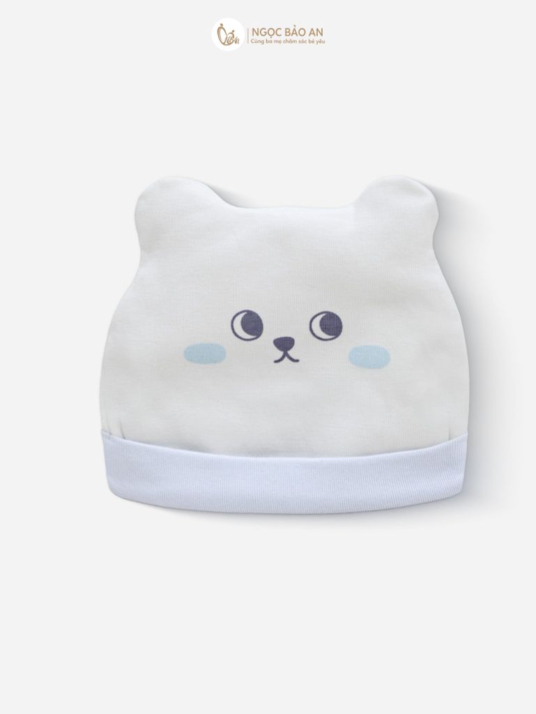 [M&B] Set nón bao tay chân bo cotton sơ sinh rùa xanh
