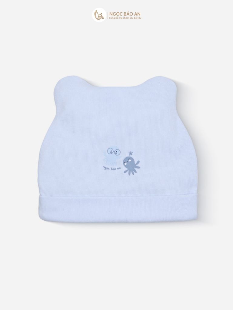 [M&B] Set 2 nón bo cotton rùa và bạch tuộc xanh