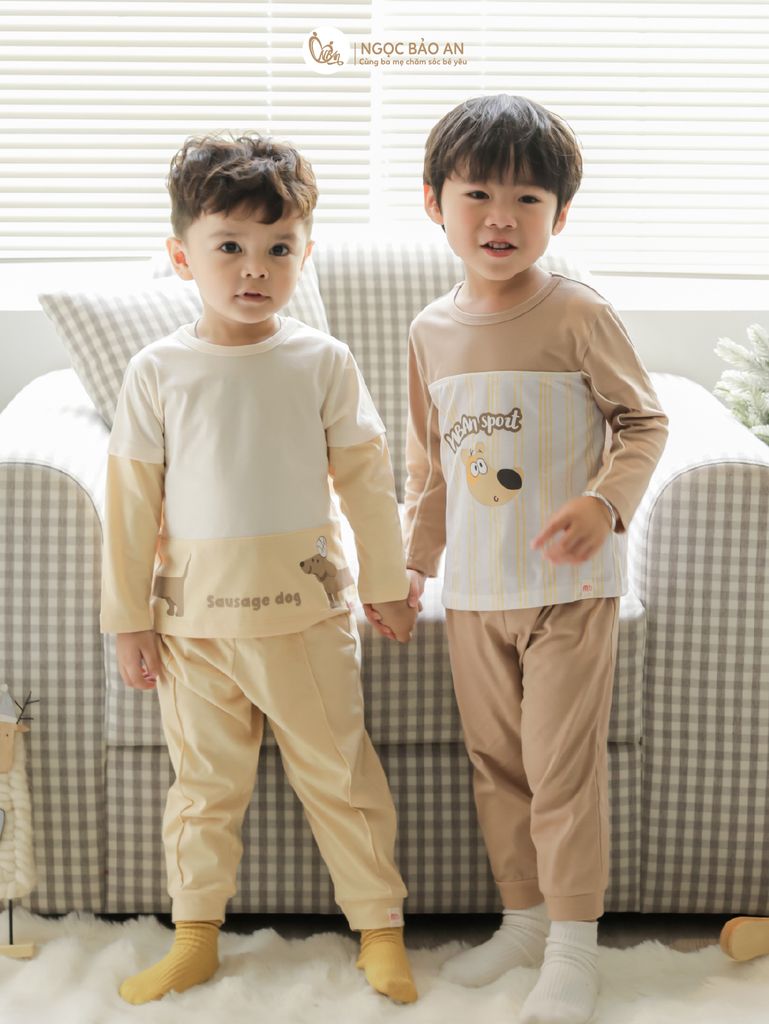 [M&B] BST CÚN: Bộ quần áo dài tay cotton M&B (NBAn Sport)