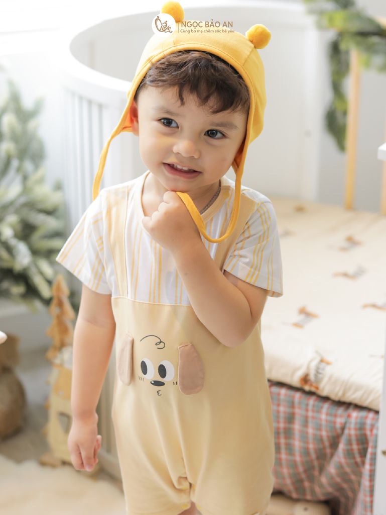 [M&B] BST CÚN: Body đùi tay ngắn cotton M&B (Cún Con)