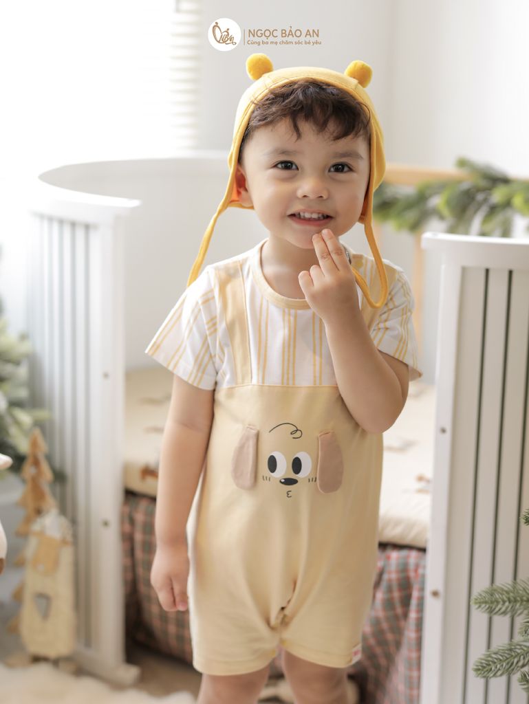 [M&B] BST CÚN: Body đùi tay ngắn cotton M&B (Cún Con)