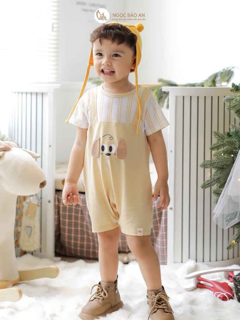 [M&B] BST CÚN: Body đùi tay ngắn cotton M&B (Cún Con)