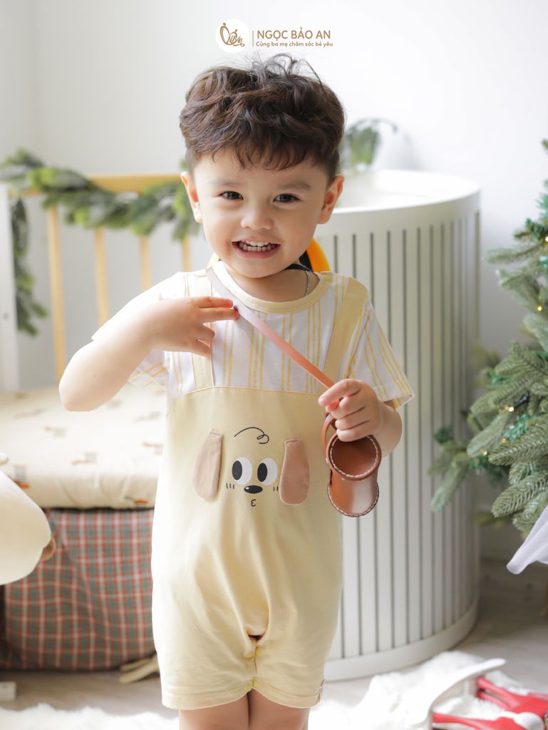 [M&B] BST CÚN: Body đùi tay ngắn cotton M&B (Cún Con)