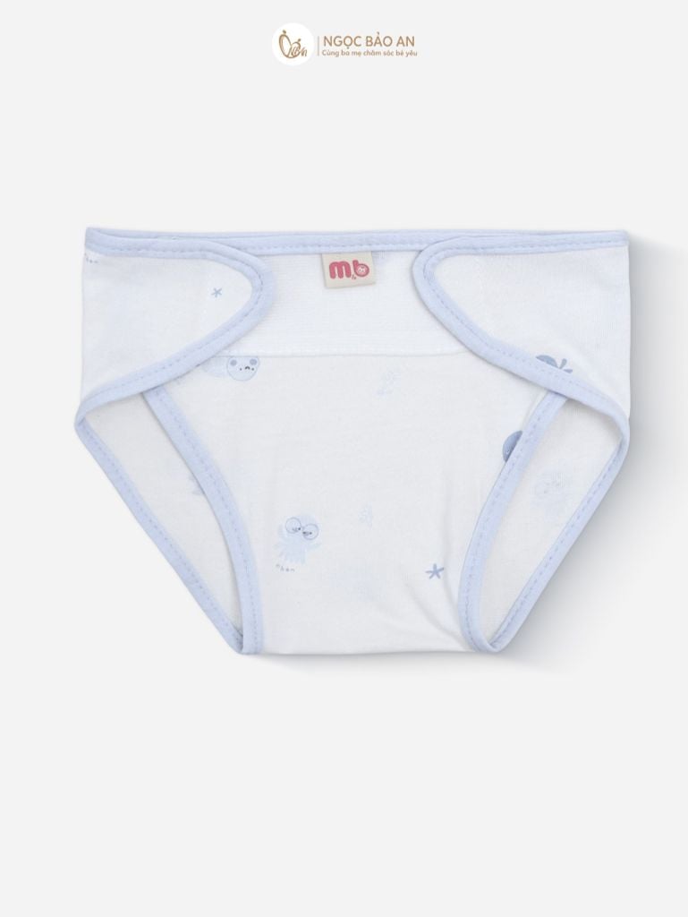 [M&B] Tã dán sơ sinh cotton sọc rùa và bạch tuộc xanh