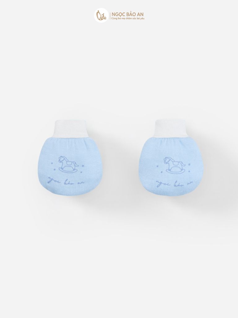 [M&B] CB1: Bộ dài tay cài bên + set nón chóp bao tay chân bo Ngựa Xanh (NB-3m)