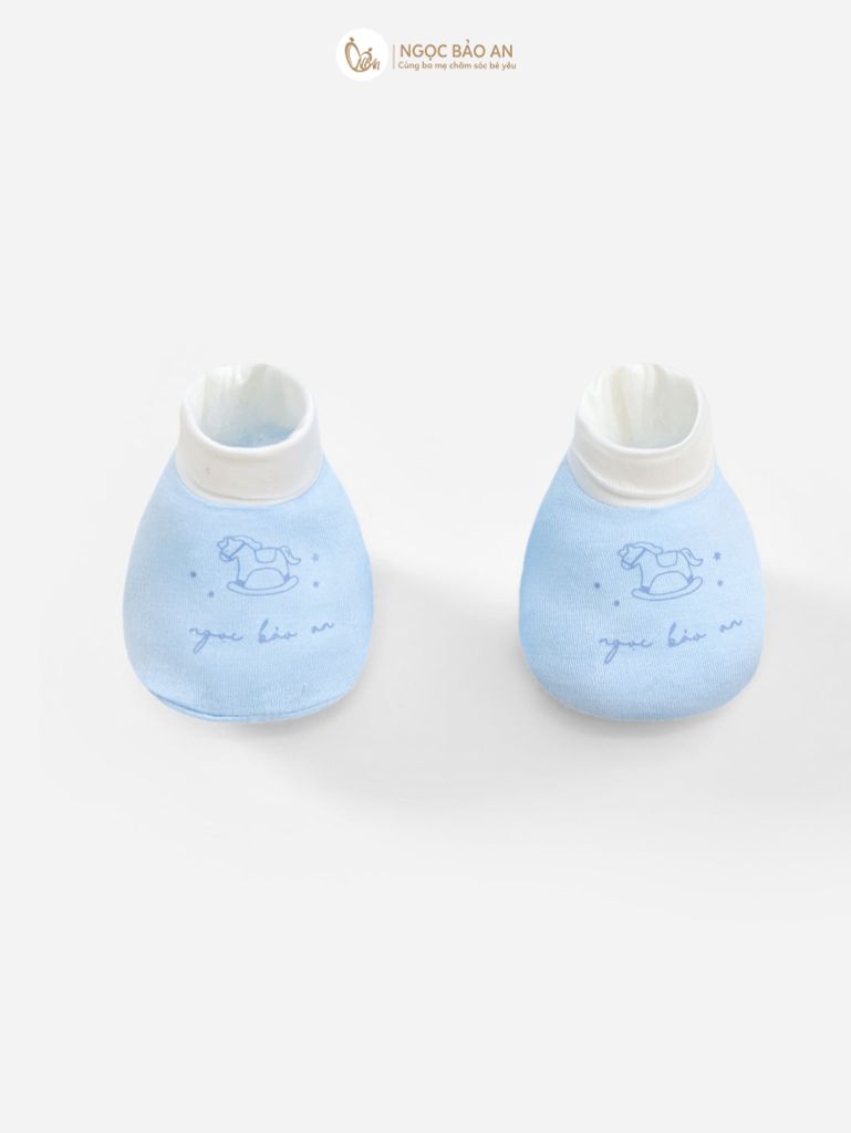 [M&B] Bộ bao tay chân bo sơ sinh Ngựa Xanh [CBSSVISCOSE]