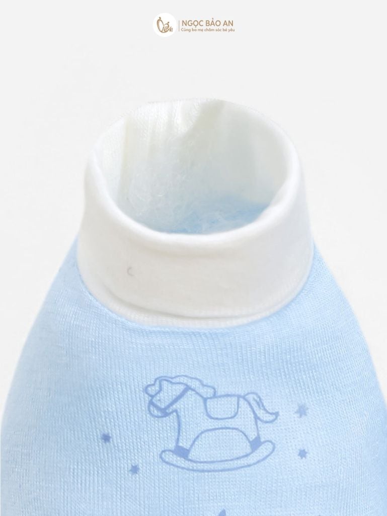 [M&B] Bộ bao tay chân bo sơ sinh Ngựa Xanh [CBSSVISCOSE]