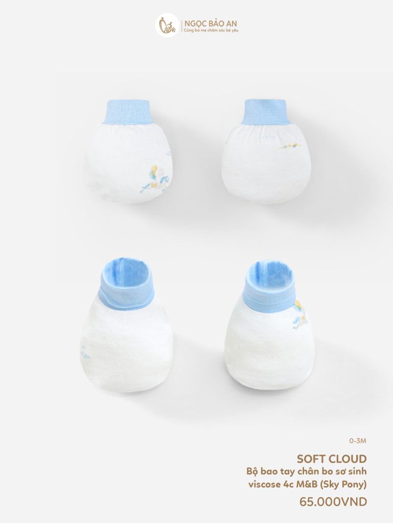 [M&B] Bộ bao tay chân sơ sinh Sky Pony [CBSSVISCOSE]