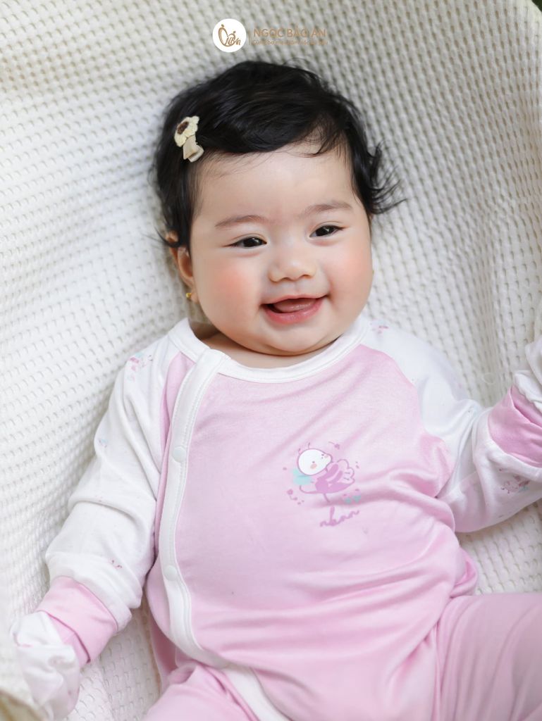 [M&B] Bodysuit dài tay dài cài chéo ong tím (NB-12m)