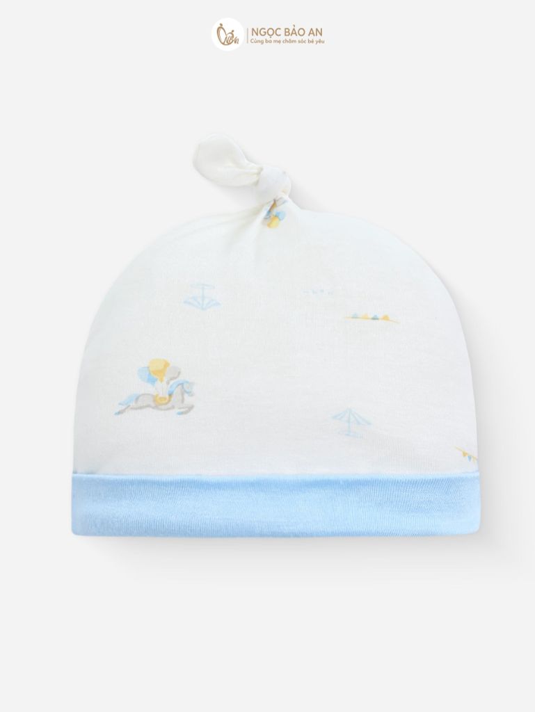 [M&B] CB1: Bộ dài tay cài giữa + set nón chóp bao tay chân bo Sky Pony (NB-3m)