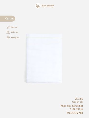 [Honey] Khăn Gạc Tắm 4 Lớp 75x85cm
