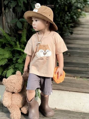 [M&B] BST SÓC: Bộ ngắn bé Trai M&B cotton (Sóc Cười)