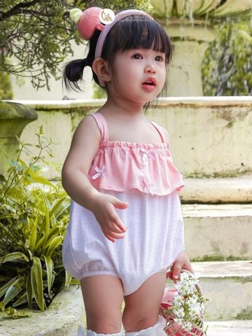 [M&B] BST PINK GIRL: Bodychip 2 dây Caro hồng