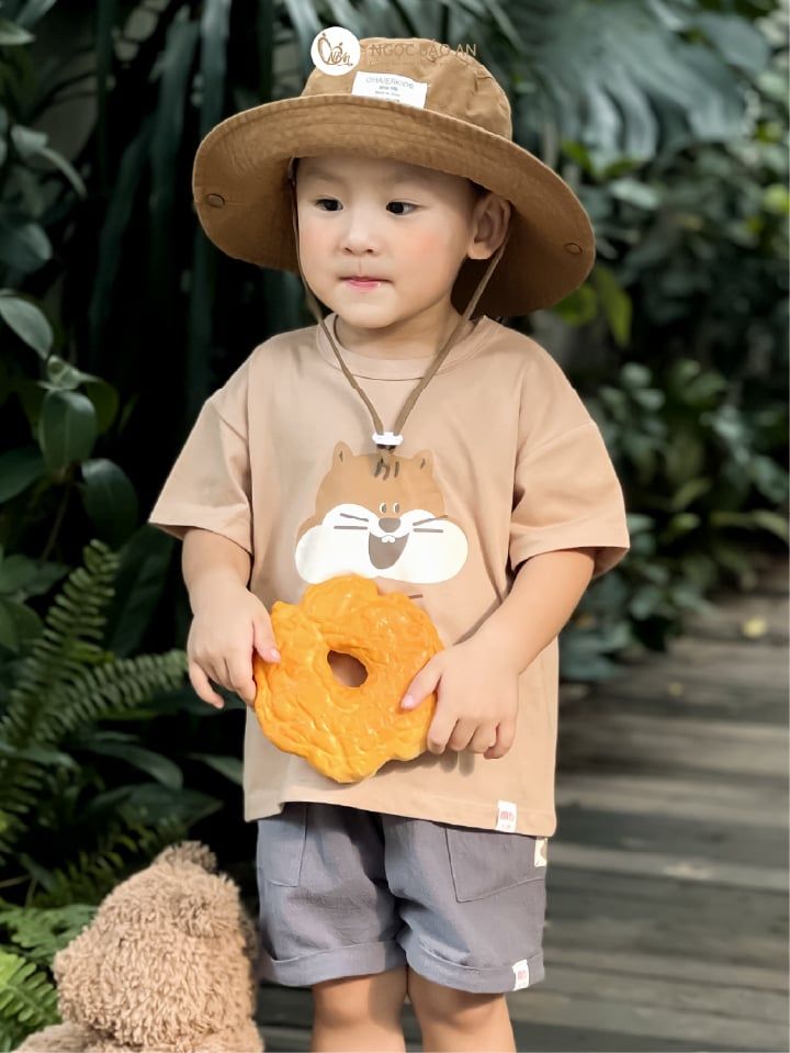 [M&B] BST SÓC: Bộ ngắn bé Trai M&B cotton (Sóc Cười)