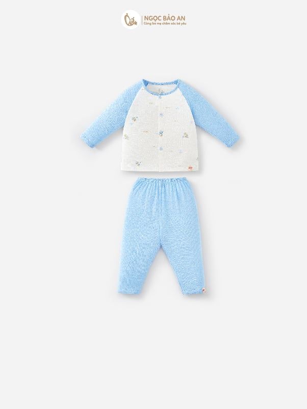 [M&B] CB1: Bộ dài tay cài giữa + set nón chóp bao tay chân bo Sky Pony (NB-3m)
