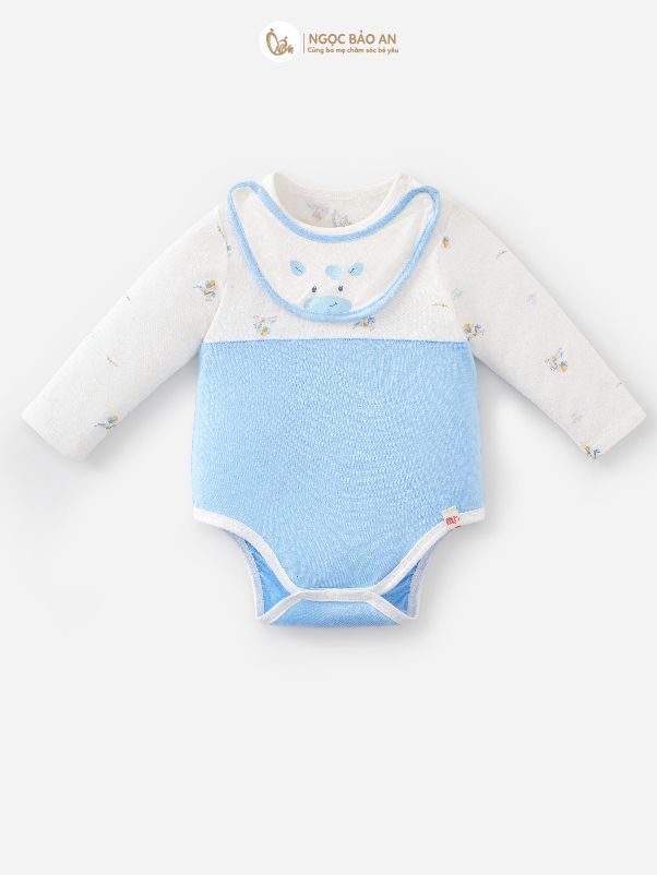 [M&B] Bodychip tay dài kèm yếm sơ sinh Sky Pony (NB-12m) [CBSSVISCOSE]
