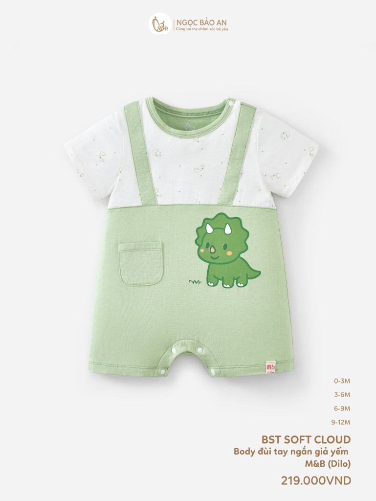 [M&B] Body đùi tay ngắn giả yếm dilo (NB-12m)