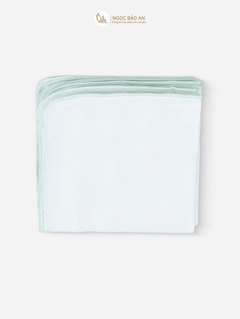 [M&B] Combo Sơ Sinh cotton M&B tone Xanh Bơ in hình họa tiết đầy đủ phụ kiện cho bé (Combo Sơ Sinh cotton 2025)