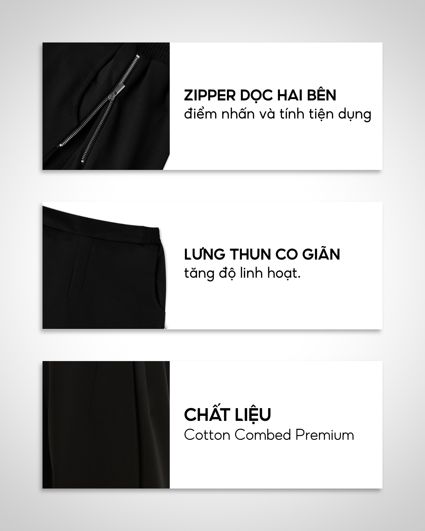 Người mẫu nam mặc quần dài nam AUNAMTIC Loose Ease Pants màu đen trong outfit casual
