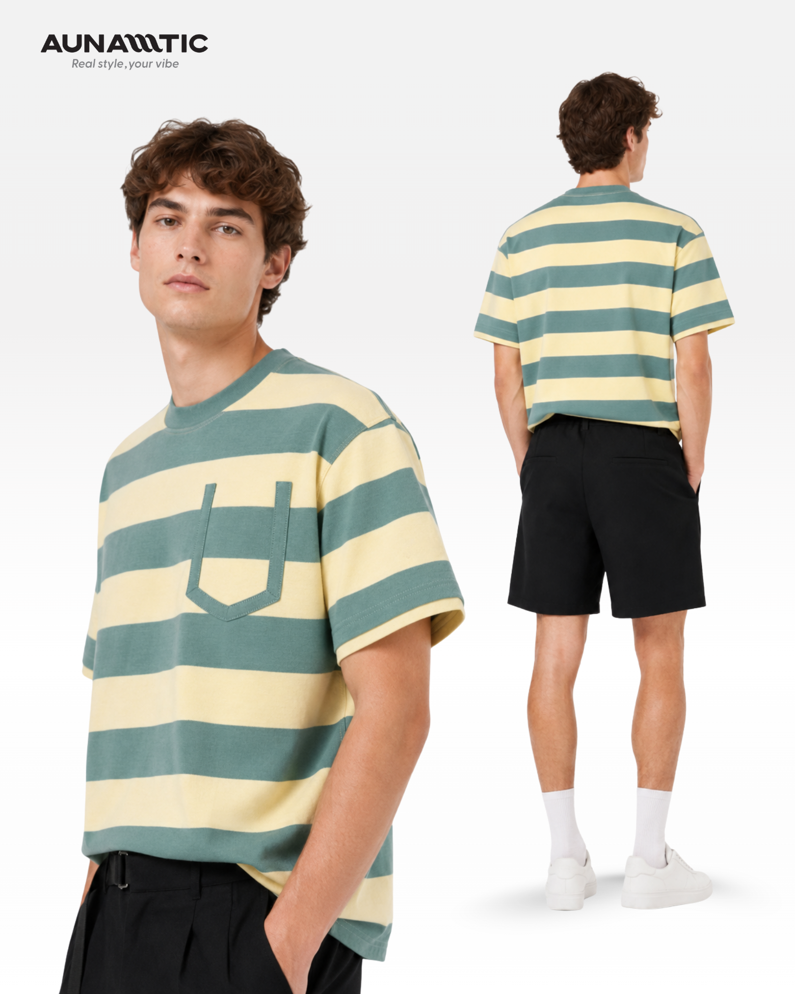  Áo Thun Nam Harbor Stripe Tee Sọc Ngang Túi Ngực - AUNAMTIC 
