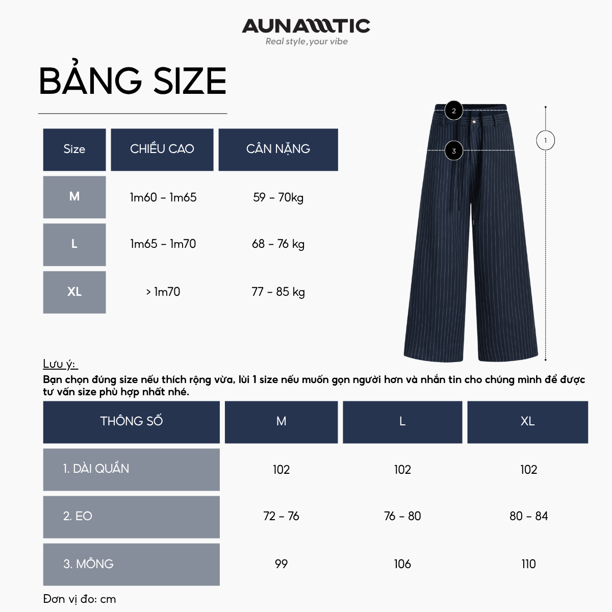  Quần Nam Snap Line Pants Ống Rộng Sọc Dọc Nút Bấm - AUNAMTIC 