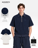 Áo Polo Nam Double Layer Zip Polo Air Linen Dây Kéo Cổ - AUNAMTIC