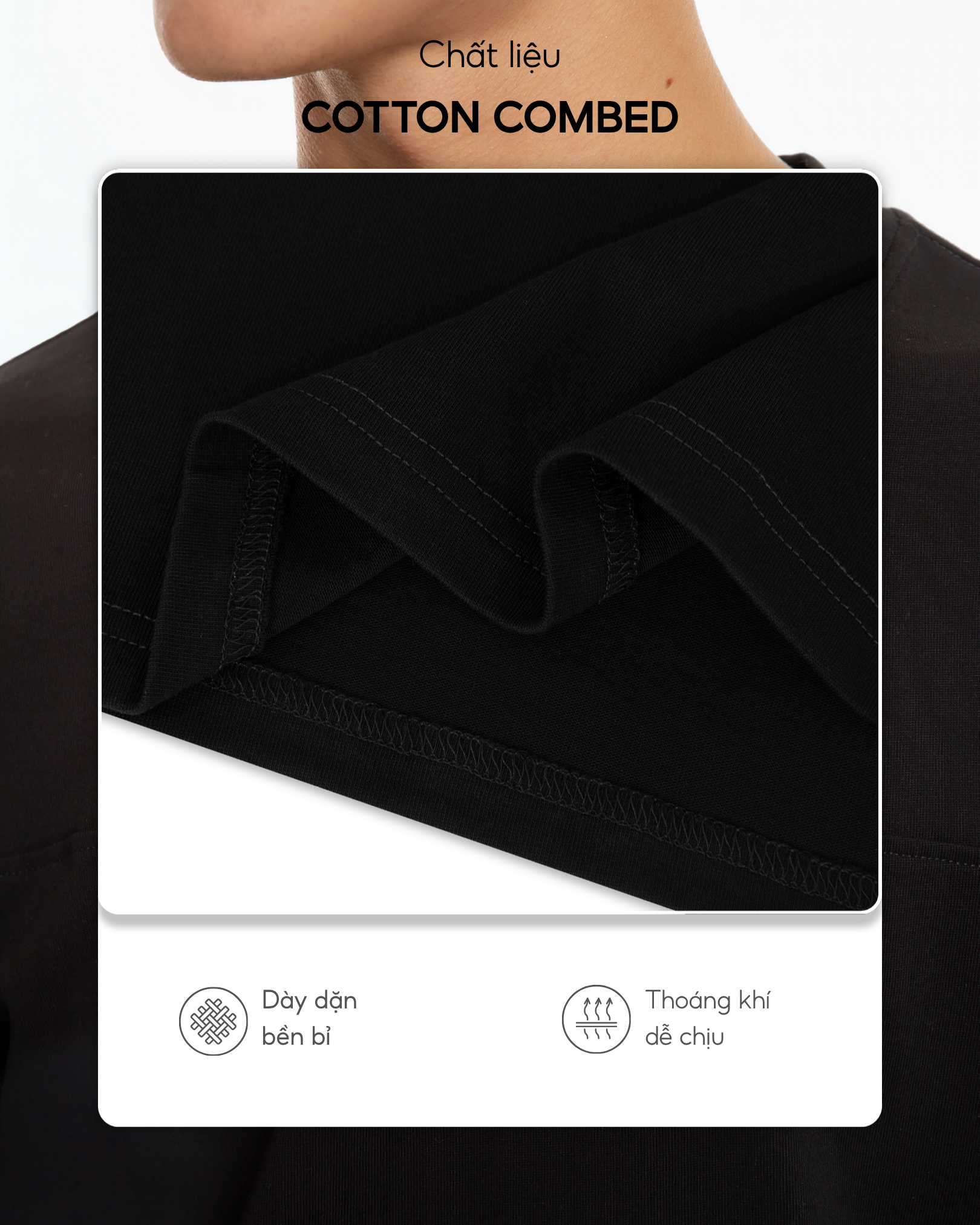  Áo Thun Nam Cổ V-Neck Relaxed Tee Cotton Combed Dày Mịn - AUNAMTIC 