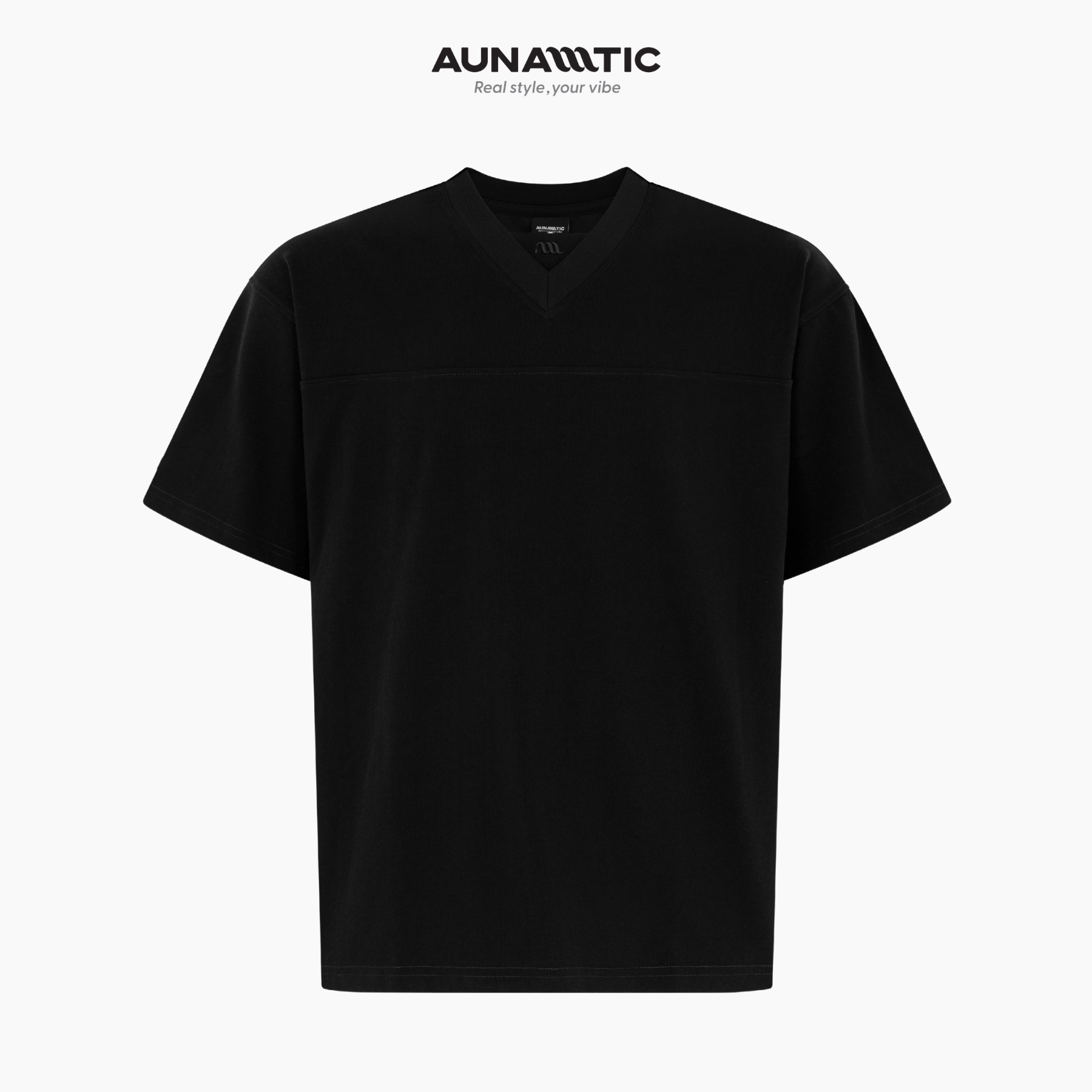  Áo Thun Nam Cổ V-Neck Relaxed Tee Cotton Combed Dày Mịn - AUNAMTIC 