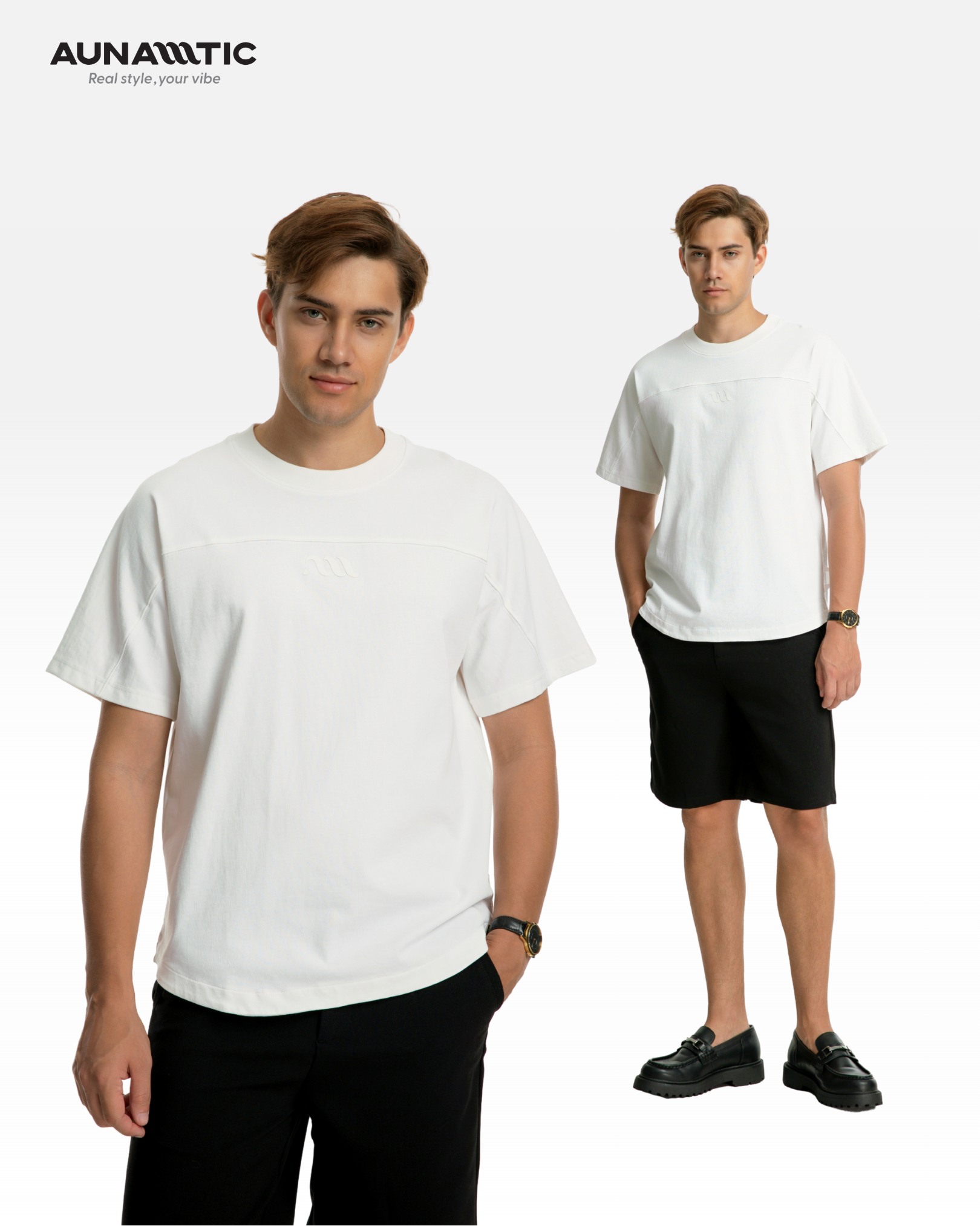  Áo Thun Nam Pure Form Tee Relaxed Fit Tối Giản Dễ Phối - AUNAMTIC 