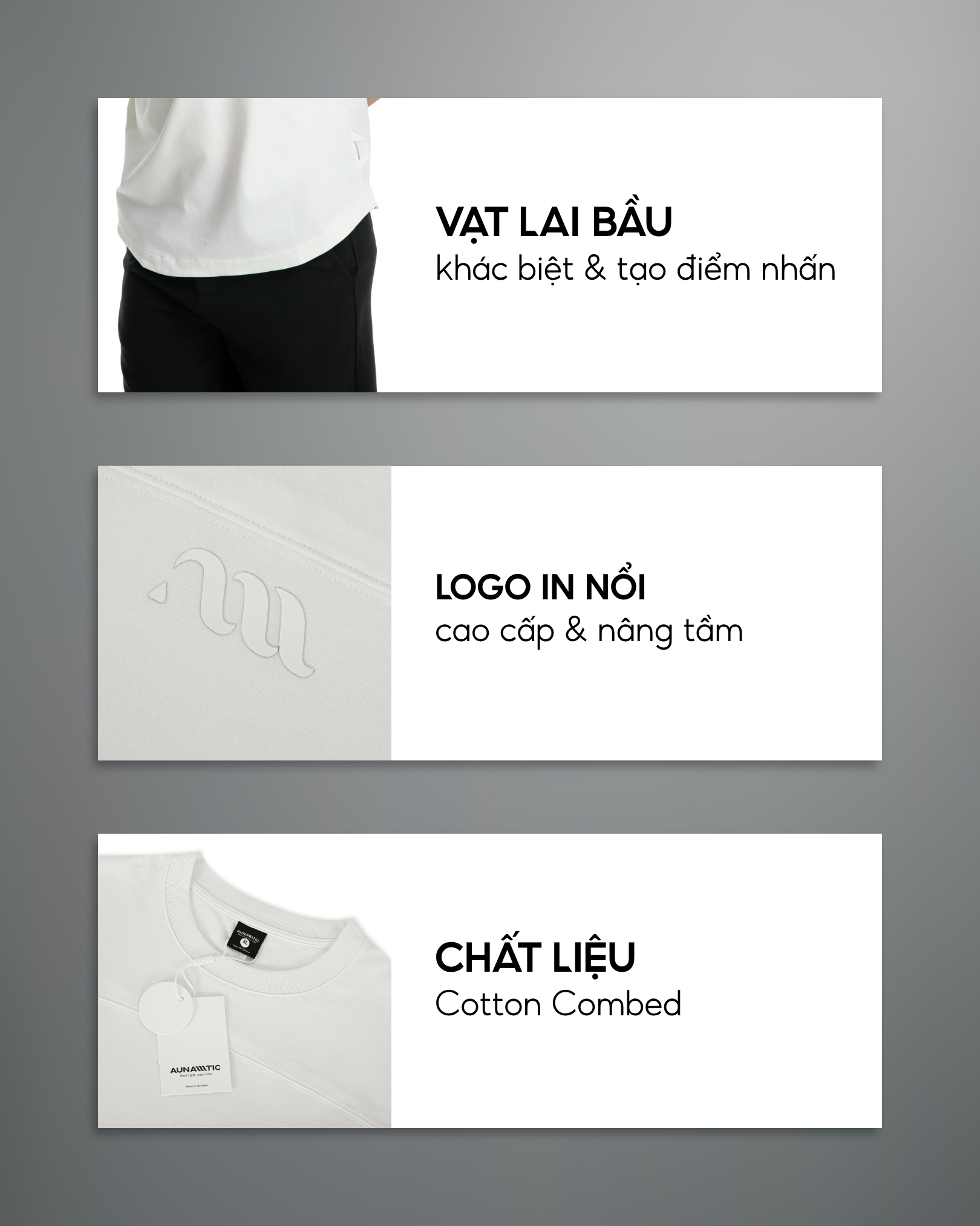  Áo Thun Nam Pure Form Tee Relaxed Fit Tối Giản Dễ Phối - AUNAMTIC 