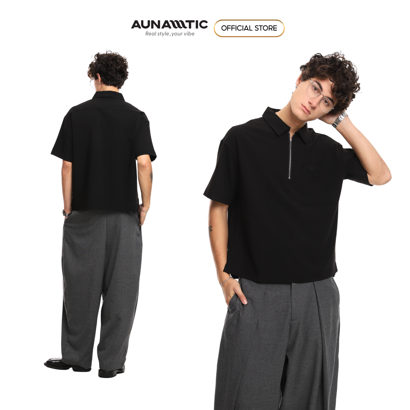  Áo polo nam zipper túi ngực Premium Soft Terin - AUNAMTIC 