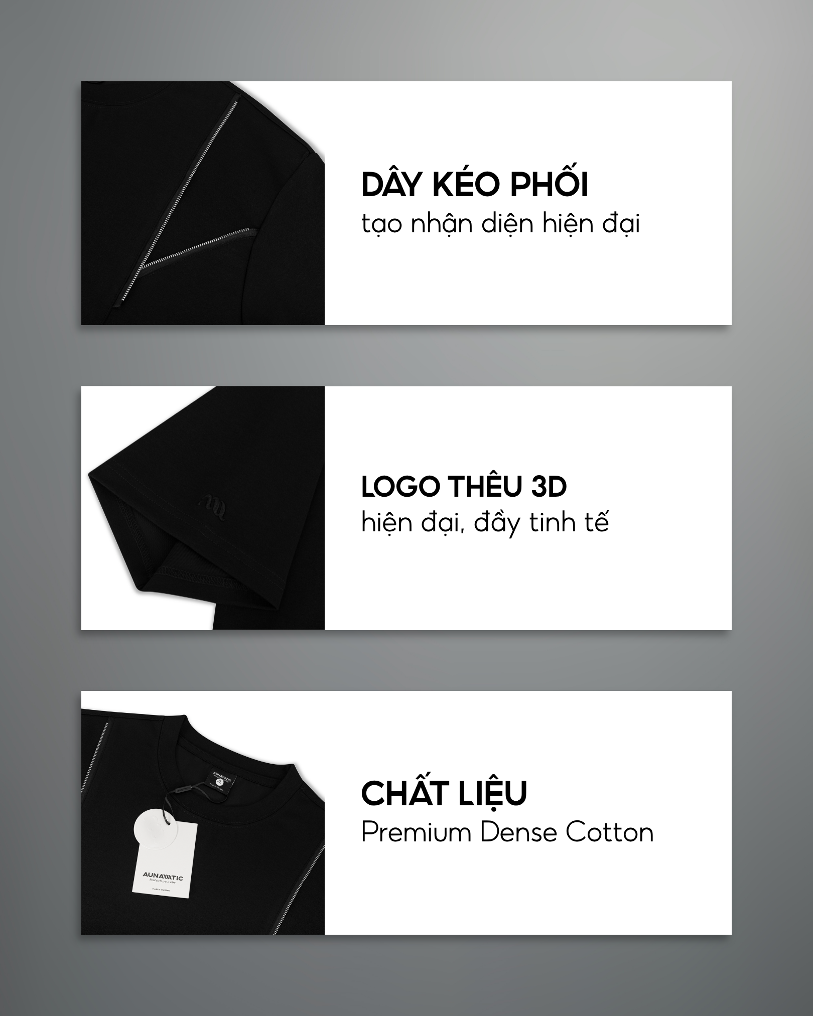  Áo Thun Nam Sharp Zip Tee Relaxed Fit Phối Zip Line Hiện Đại - AUNAMTIC 