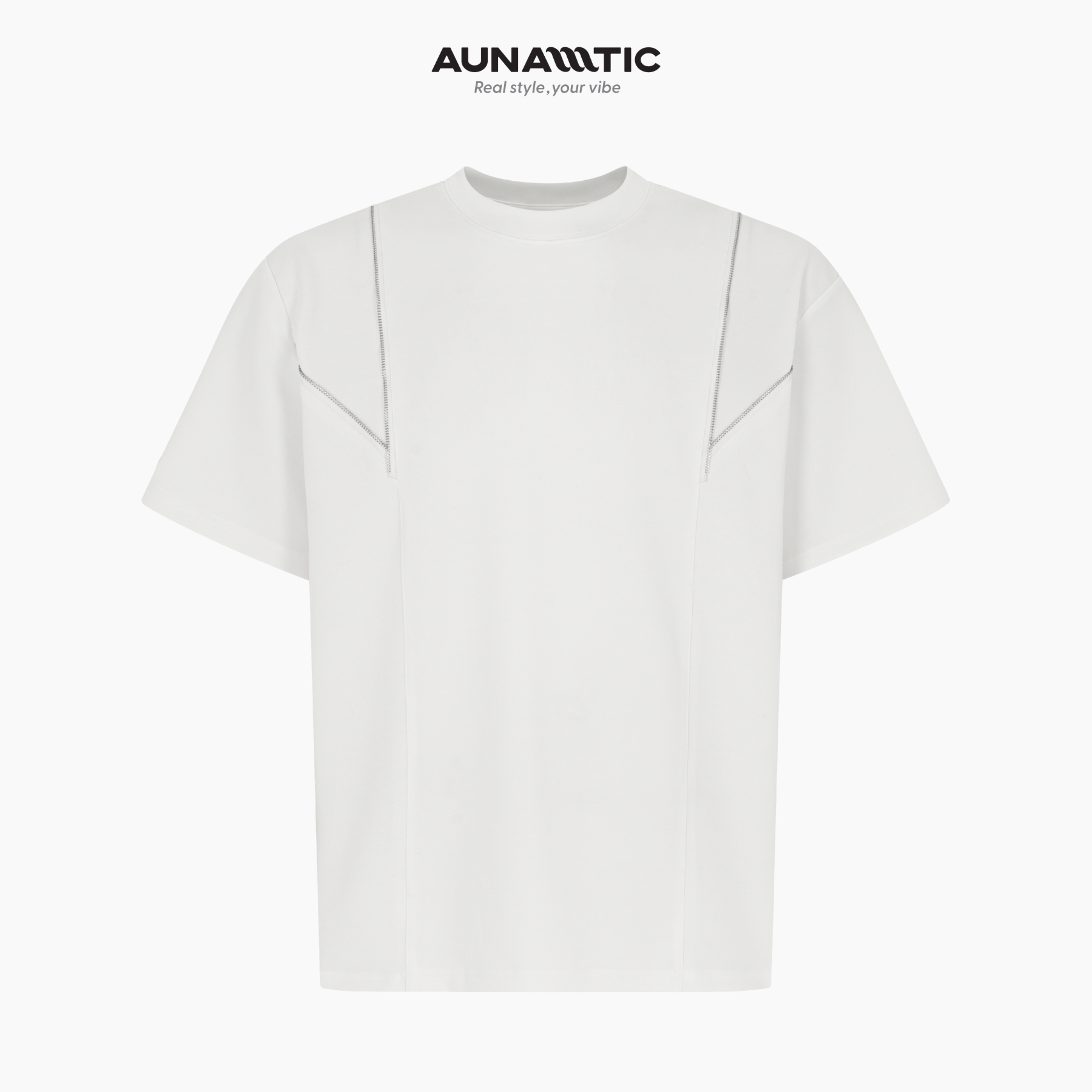  Áo Thun Nam Sharp Zip Tee Relaxed Fit Phối Zip Line Hiện Đại - AUNAMTIC 