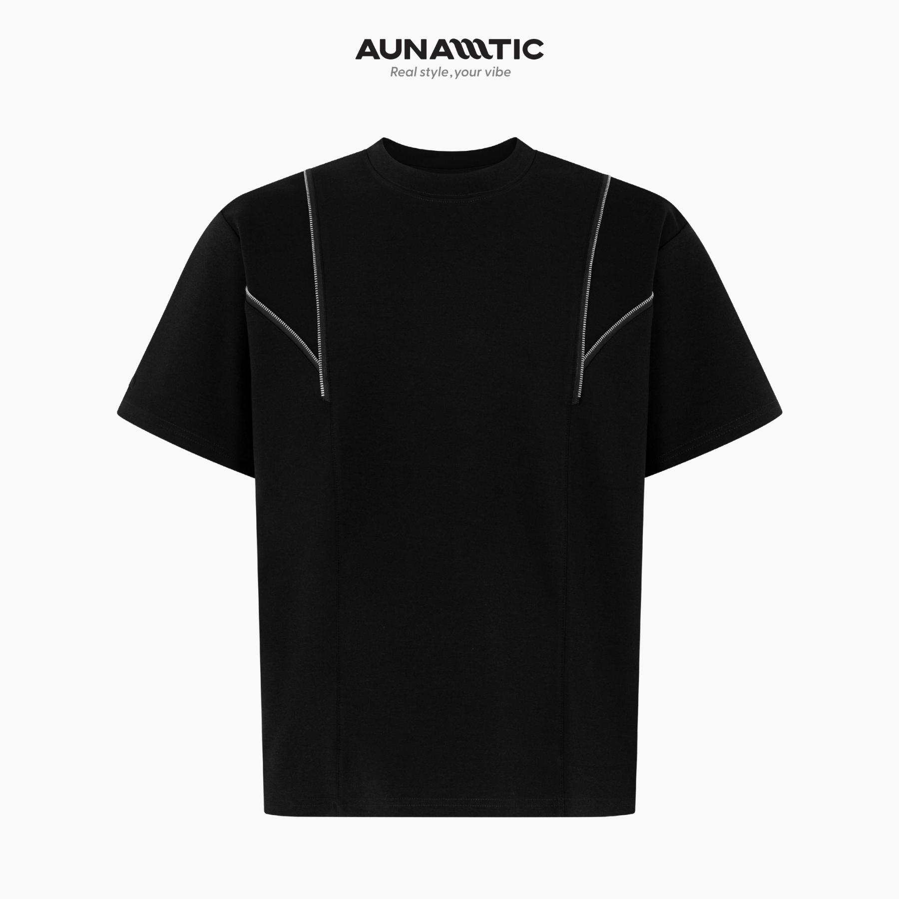  Áo Thun Nam Sharp Zip Tee Relaxed Fit Phối Zip Line Hiện Đại - AUNAMTIC 