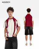  Áo Thun Nam Arc Line Tee Relaxed Fit Phối Line Smart Casual - AUNAMTIC 