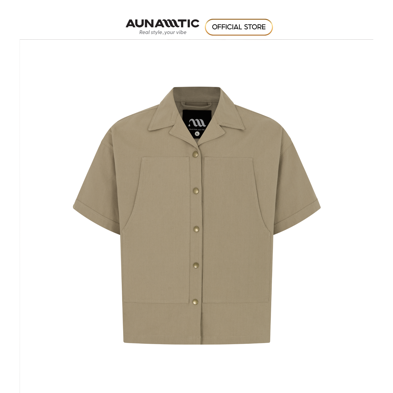  Áo sơ mi khoác nam túi hộp dáng dài Premium Woven Cotton Canvas - AUNAMTIC 