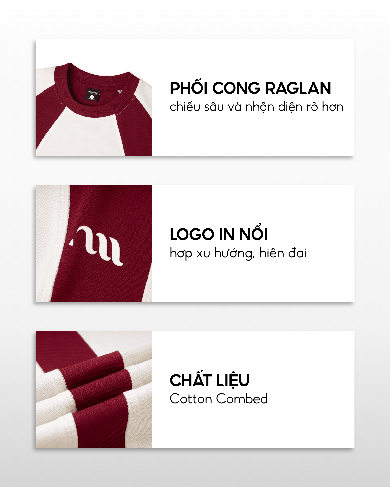  Áo Thun Nam Arc Line Tee Relaxed Fit Phối Line Smart Casual - AUNAMTIC 
