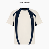  Áo Thun Nam Arc Line Tee Relaxed Fit Phối Line Smart Casual - AUNAMTIC 