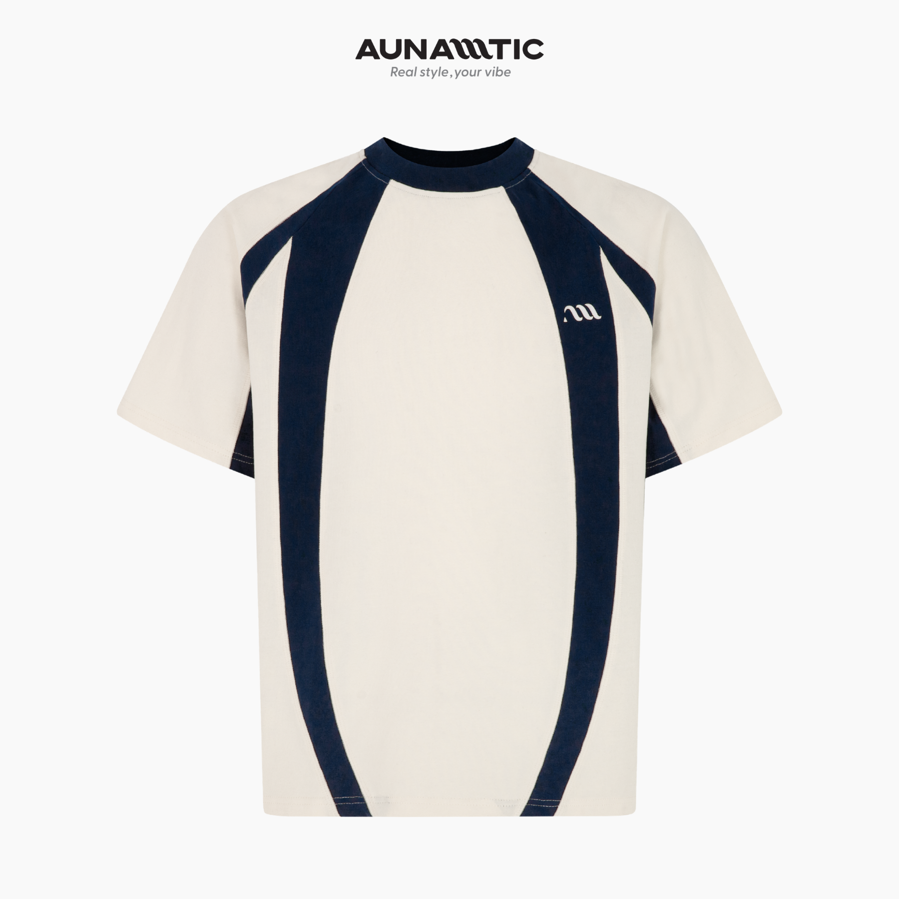  Áo Thun Nam Arc Line Tee Relaxed Fit Phối Line Smart Casual - AUNAMTIC 