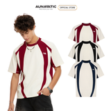  Áo thun nam phối cong raglan Arc Curve Cotton Combed – AUNAMTIC 